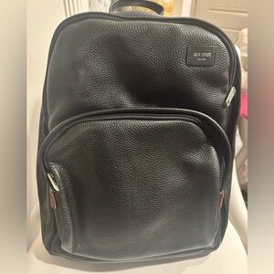Jack Spade Pebbled Leather Black Backpack